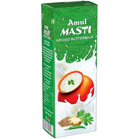 Amul Masti Liquid Butter Milk, Spiced, 200Ml, Pack Of .